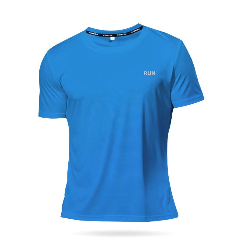 2024 Polyester Gym Shirt Sport T Shirt Men Short Sleeve Running Shirt Men Workout Training Tees Fitness Top Sport T-Shirt